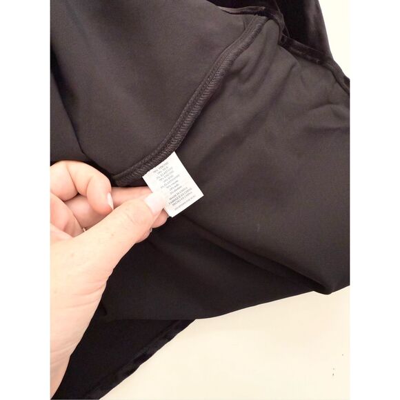 Faherty Womens Black Stretch Silk-Blend Velvet Ina Slip Skirt Size Small NWT - Picture 6 of 6